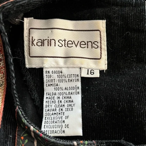 Karin Steven’s x Vintage 90’s Corduroy Harvest Plaid Check Prairie Dress - Picture 9 of 10